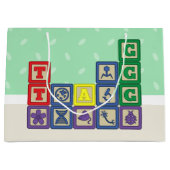 未来生物学者のブロック抱き枕 ラージペーパーバッグ (正面)