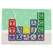 未来生物学者のブロック抱き枕 ラージペーパーバッグ (裏面)