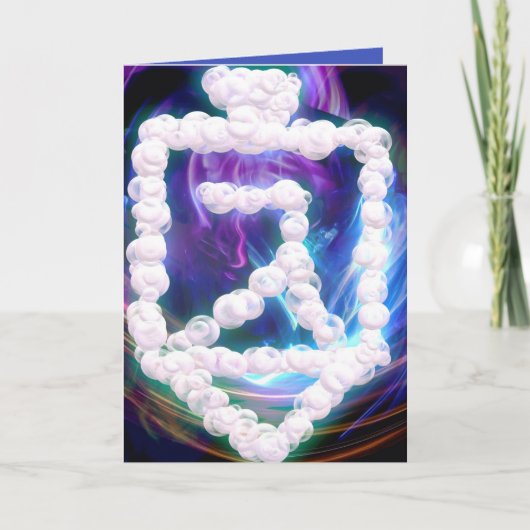 未来的なחנוכהハヌカー夢の気泡カード サンキューカード (正面)