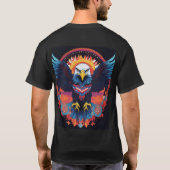 未来的なアメリカン・イーグルの基本ダークTシャツ Tシャツ (裏面)