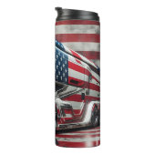 未来的なアメリカ国旗のバス タンブラー (回転右)