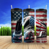 未来的なアメリカ国旗のバス タンブラー