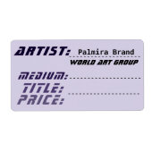 未来的なアーティスト価格ラベルラベル ラベル (正面)