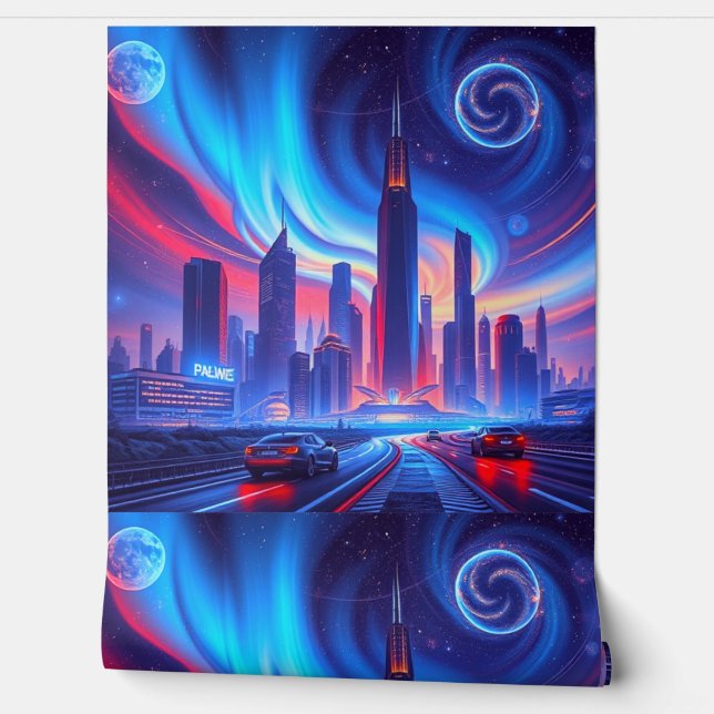 未来的なウォールアート&デコル 壁紙 (ほどく)