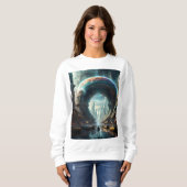 未来的なエイリアン惑星ポータルと魔法ゲート スウェットシャツ (正面フル)