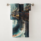 未来的なエイリアン惑星ポータルと魔法ゲート バスタオルセット (インサイチュ)