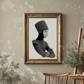 未来的なエレガンス：モノクロ王室のポートレート ポスター