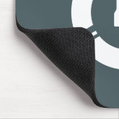 未来的なサイエンスフィクションサークルカスタムとモノグラムグレー マウスパッド (コーナー)