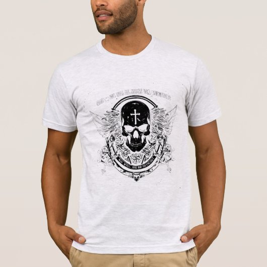 未来的なサイバースケルトン Tシャツ (正面)