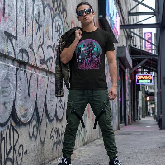 未来的なサイボーグアートTシャツ Tシャツ