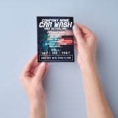 未来的なスタイルの自動車 チラシ (手)