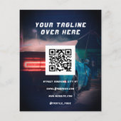 未来的なスタイルの自動車 チラシ (裏面)