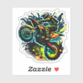 未来的なダートバイク、ネオンモトクロスオフロードバイク シール (シート)