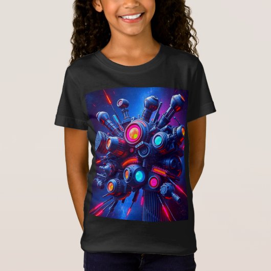 未来的なテックオルブガールズTシャツ Tシャツ (正面)