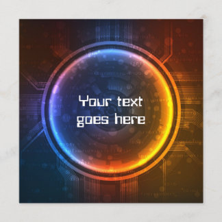 未来的なデザインの招待 招待状