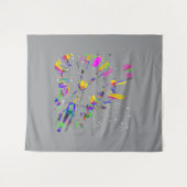 未来的なデジタルアート創造 タペストリー (正面(横))