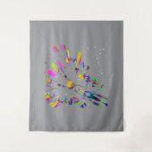 未来的なデジタルアート創造 タペストリー (正面)