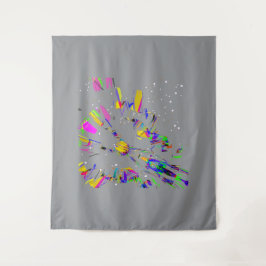 未来的なデジタルアート創造 タペストリー