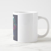 未来的なデジタルグローツリー ジャンボコーヒーマグカップ (右)