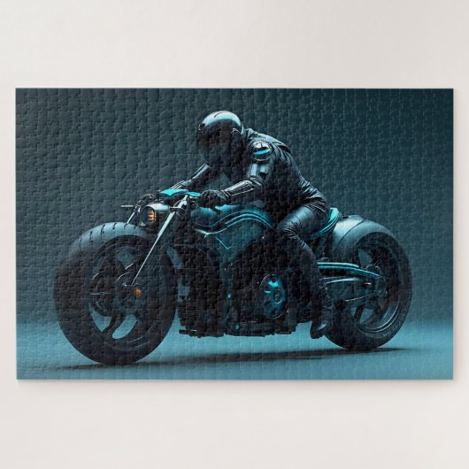 未来的なバイク ジグソーパズル (横)