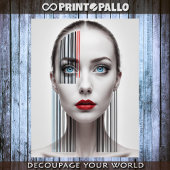 未来的なバーコード化された女性 薄葉紙