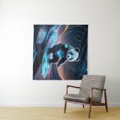 未来的なパンダサーフィンスターダスト波 タペストリー (インサイチュ(横))