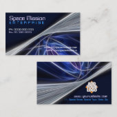 未来的なフラクタル・アート・ビジネス・カード 名刺 (正面/裏面)