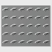 未来的なホバーカー ラッピングペーパー (フラット)