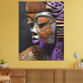 未来的なマスク キャンバスプリント (インサイチュ (リビング))