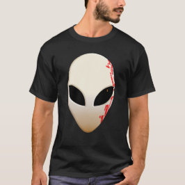 未来的なマーキングが施されたエイリアンマスク Tシャツ