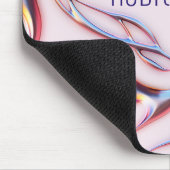 未来的なメタリックの追加の名前Cyberpunkハート マウスパッド (コーナー)