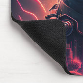 未来的なロボットのコスチュームで愛らしいパグ マウスパッド (コーナー)