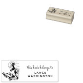 未来的なロボットの本Exライブラススタンプ ラバースタンプ (押印)