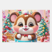 未来的なロボット ラッピングペーパーシート (正面2)