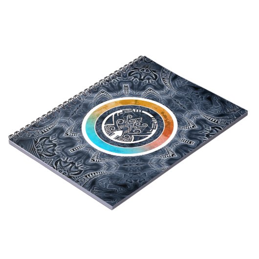 未来的な万華鏡のように千変万化するパターンパターン ノートブック (左側)