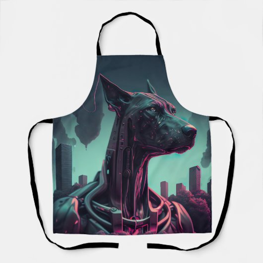 未来的な偉大なロボットの仲間を衰えた エプロン (正面)