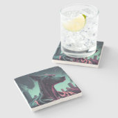 未来的な偉大なロボットの仲間を衰えた ストーンコースター (横)