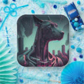 未来的な偉大なロボットの仲間を衰えた ペーパープレート (パーティー)