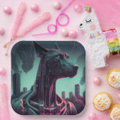 未来的な偉大なロボットの仲間を衰えた ペーパープレート (パーティー)