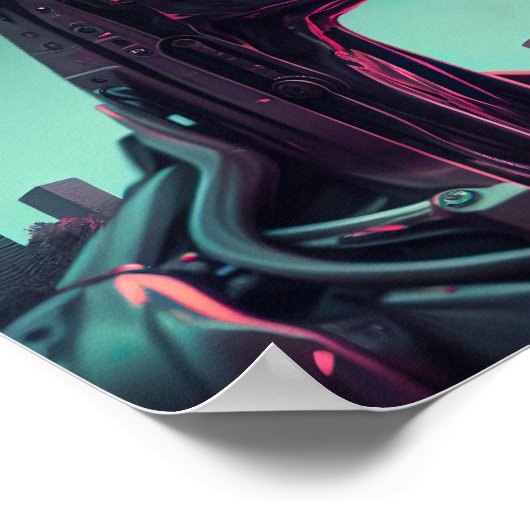 未来的な偉大なロボットの仲間を衰えた ポスター (角)