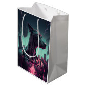 未来的な偉大なロボットの仲間を衰えた ミディアムペーパーバッグ (裏面アングル)