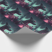 未来的な偉大なロボットの仲間を衰えた ラッピングペーパー (角)