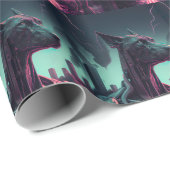 未来的な偉大なロボットの仲間を衰えた ラッピングペーパー (ロールコーナー)