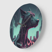 未来的な偉大なロボットの仲間を衰えた ラージ壁時計 (傾斜)