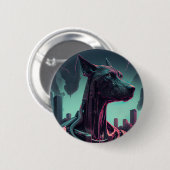 未来的な偉大なロボットの仲間を衰えた 缶バッジ (正面&裏面)