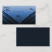 未来的な名刺ブルー 名刺 (正面/裏面)