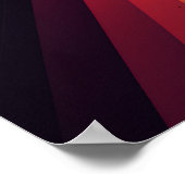 未来的な地球と太陽の線アートレトロ1 ポスター (角)