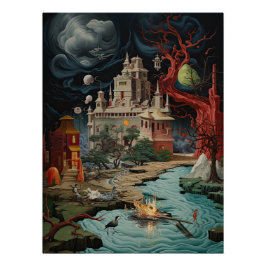 未来的な城アドベンチャーサイバーワールド ポスター