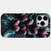 未来的な壊れたハート電話ケース Case-Mate iPhoneケース (裏面 (横))