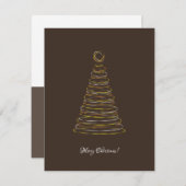 未来的な変色円クリスマスツリーQrコード シーズンカード (正面/裏面)